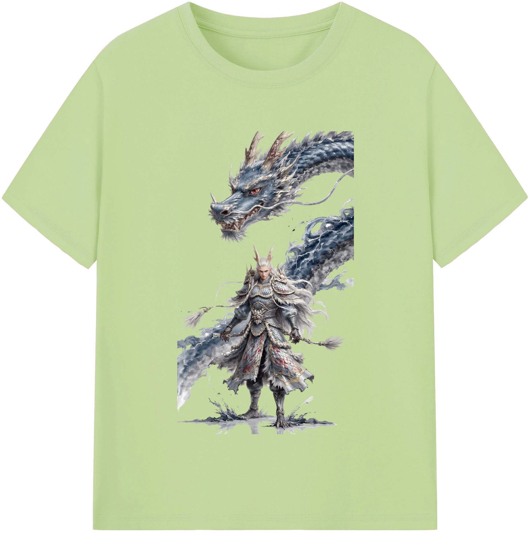 （画像用） Ne Zha 2 ナタ 魔童の大暴れ 綿100％半袖Tシャツ（フロントプリント）